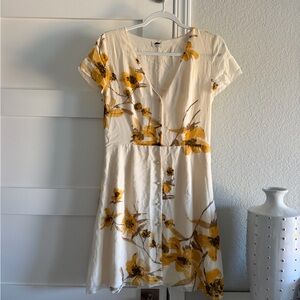 Aritzia- Wilfred Floral V-Neck Mini Dress